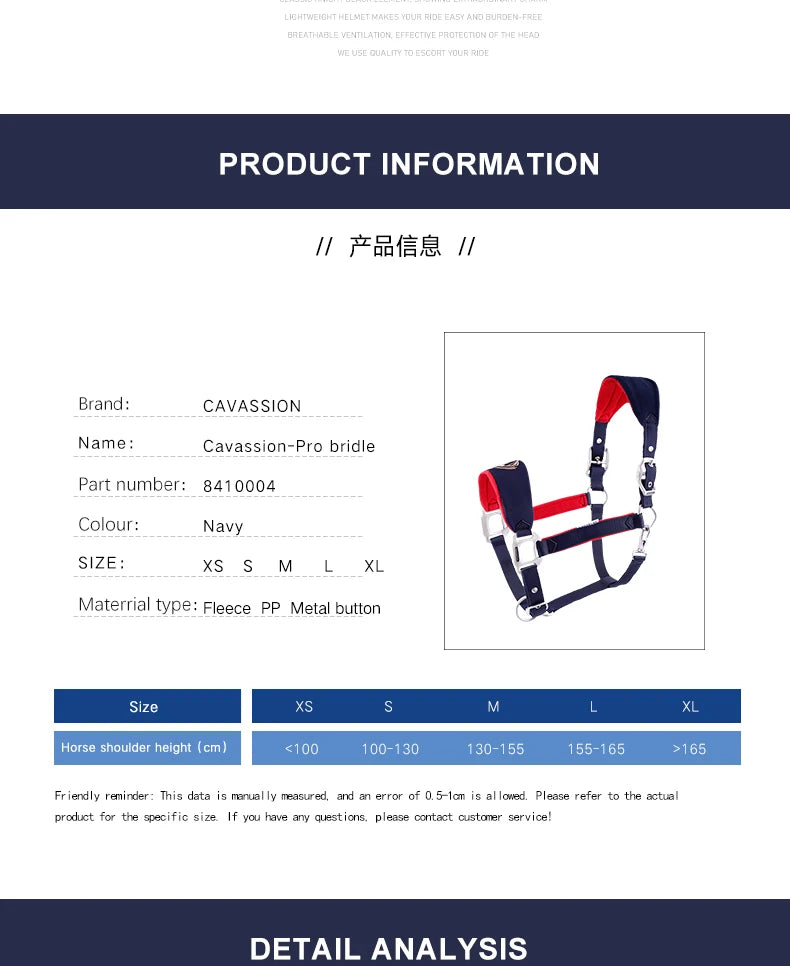 Hight Quality Equestrian Halter Anti-wear Adjustable Bridle when horse riding saddlery tools outdoor sports equipments