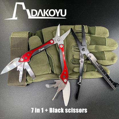 DAKOYU Outdoor Multifunctional Folding Multifunctional Tools Camping Equipment Portable EDC Detachable Large Scissors