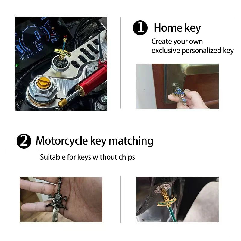 DIY Creative Key Handle Requires Manual Polishing of Key Holder Car Key Motorcycle Key Home Key Chain Personalized Key Head