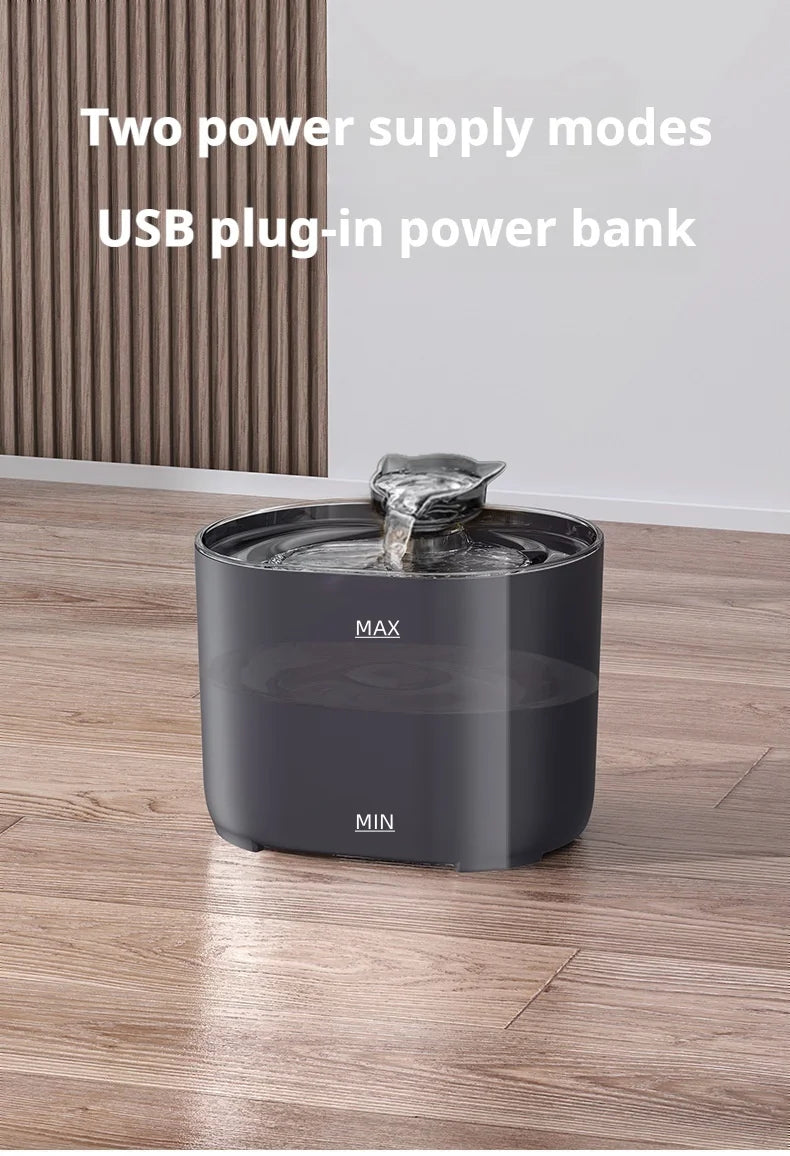 74.39 oz/2.2 liters, pet cat and dog fountain dispenser, smart pet fountain dispenser, large capacity silent automatic circulati