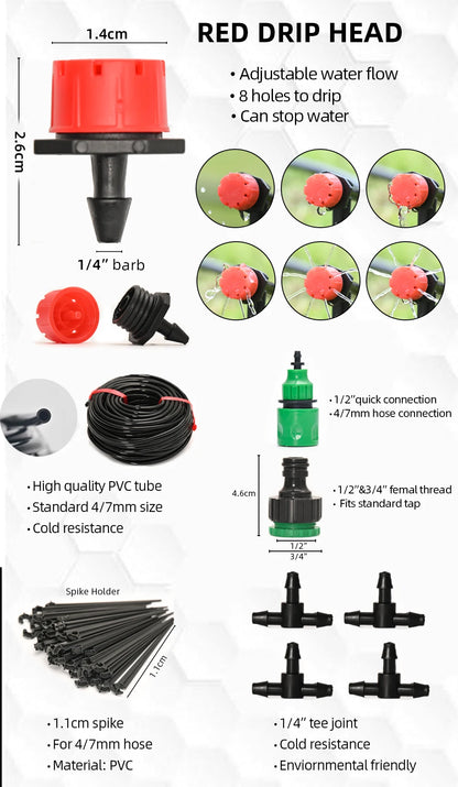 Watering System With Timer Micro Drippers For Irrigation Drip Irrigation System Watering Set Water Plant System Automatic