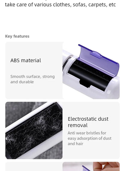 Clothes Lint Remover Electrostatic Brush Portable Coat Sweater Dry Cleaning Lint Removal Brush Pet Sticky Lint Remover