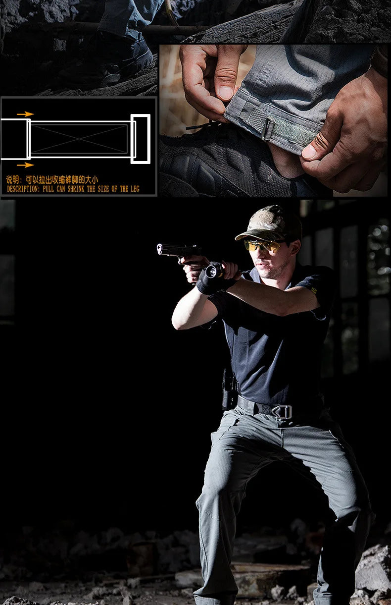 2023 High Quality Waterproof Cargo Pants Solid Sweatpants Trousers Outdoor Straight Men Tactical Cargo Pants