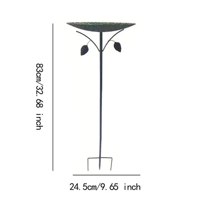 Bird Bath Feeder Bowl 5-Pronged Base Metal Bird Feeder Freestanding Birdbath for Yard Patio Outdoors Garden Iron Pedestal Stake