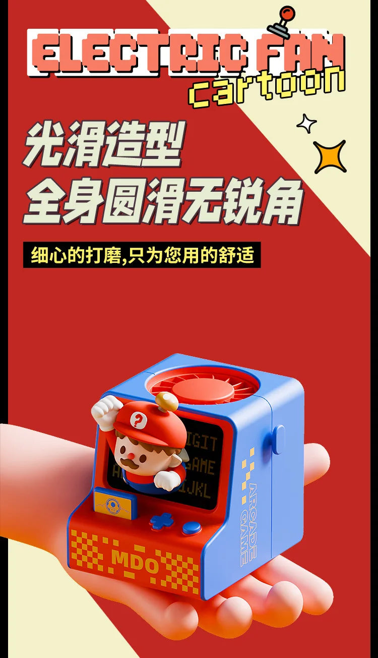 Mini Fan Cartoon halterneck fan USB charging lazy fan portable handheld outdoor mini bladeless small fan
