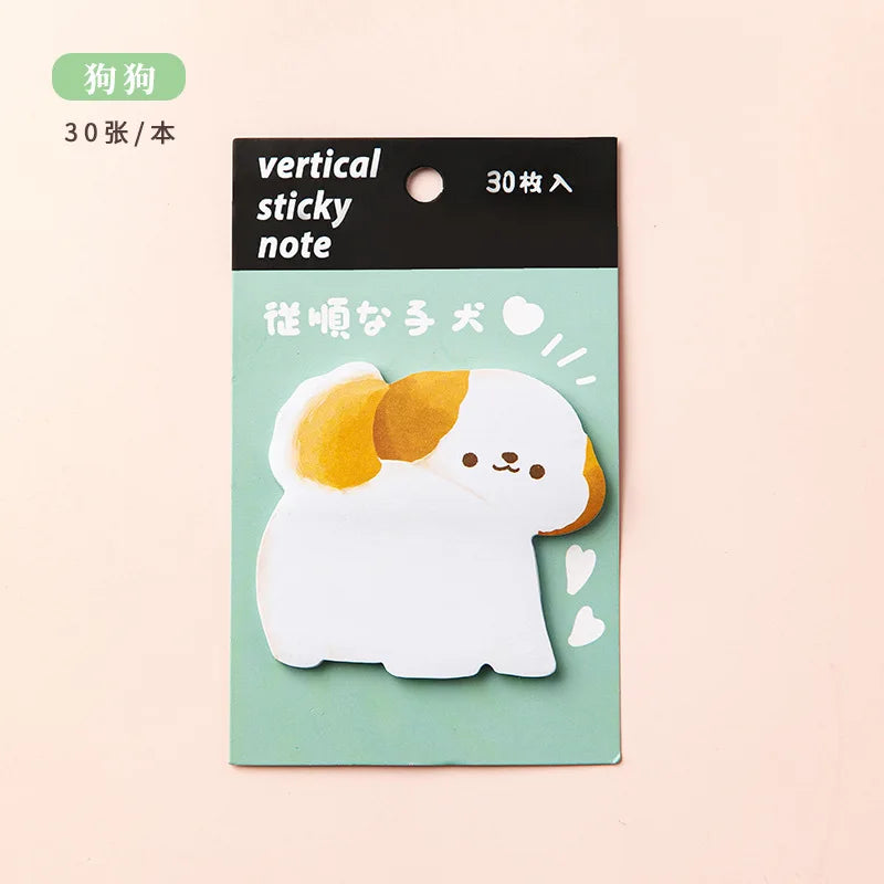 Cute Animal Cartoon Shaped Sticky Notes - Thick Reusable Adhesive Notepads for Students, Creative Fun School & Office Supplies