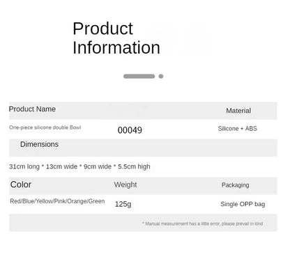 2 in 1 Collapsible Double Feeding Bowl Mini Folding Water Bowl for Dogs and Cats Open Portable Travel Set  Dog Accessories