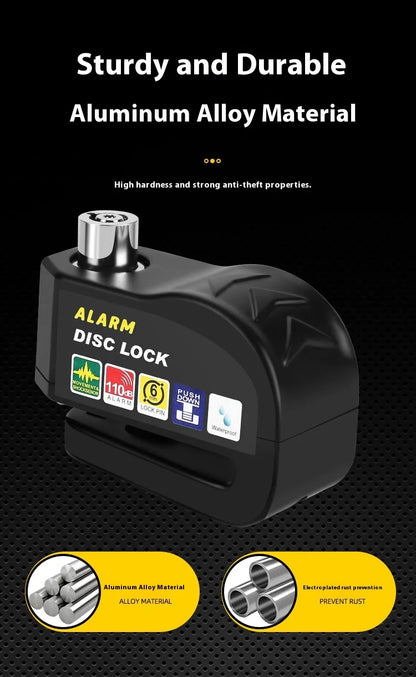 Bike Lock Bicycle Disc Brake Lock Alarm Protection Electric Bikes Locks Motorcycle Brake Disc Anti-theft Locks Cycling Equipment