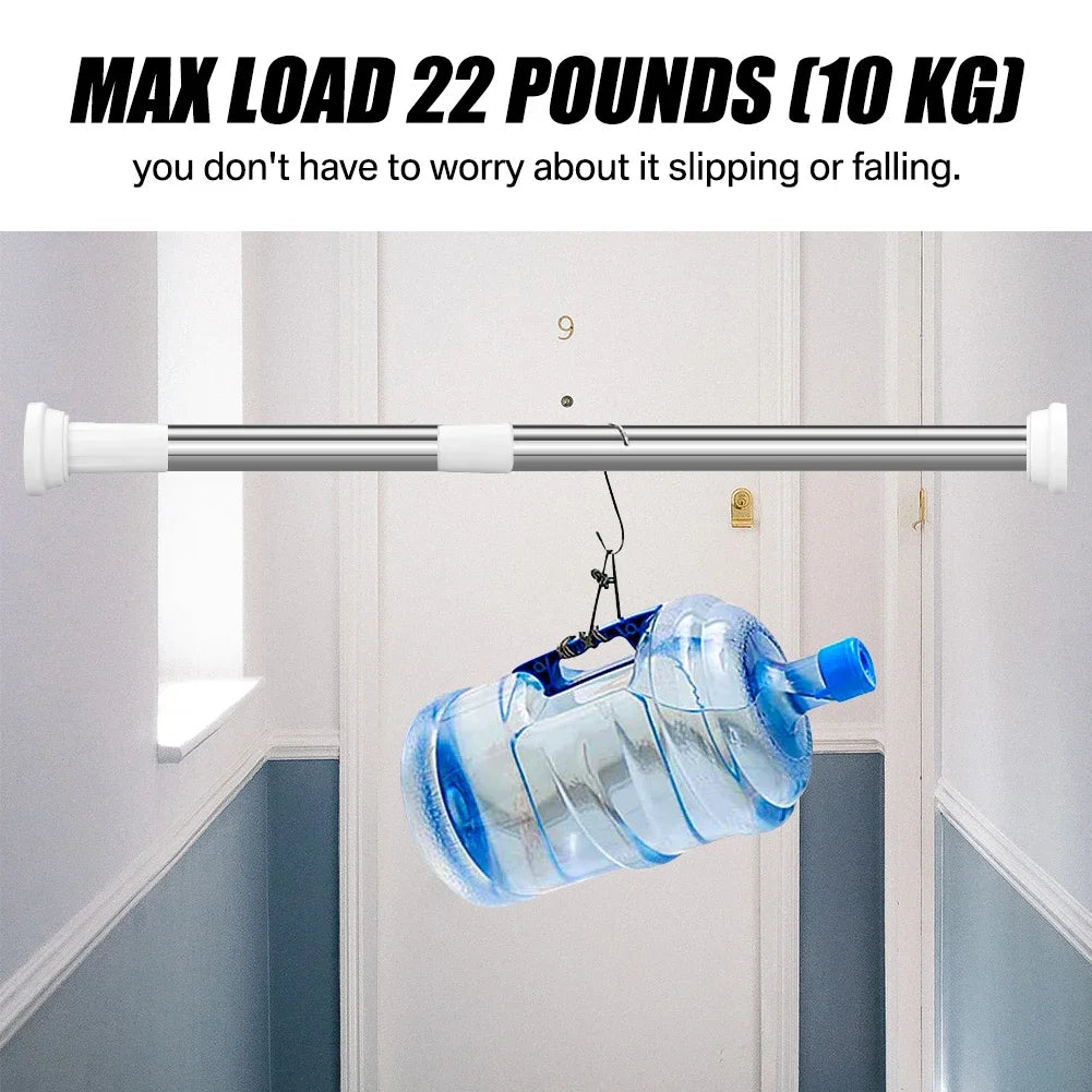 Adjustable Shower Curtain Pole Telescopic Curtain Pole Extendable Curtain Pole Shower Curtain Rod No Drill Curtain Rod