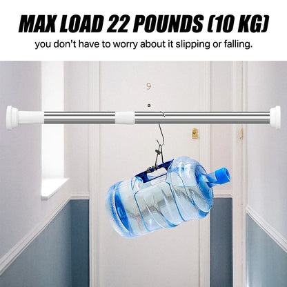 Adjustable Shower Curtain Pole Telescopic Curtain Pole Extendable Curtain Pole Shower Curtain Rod No Drill Curtain Rod