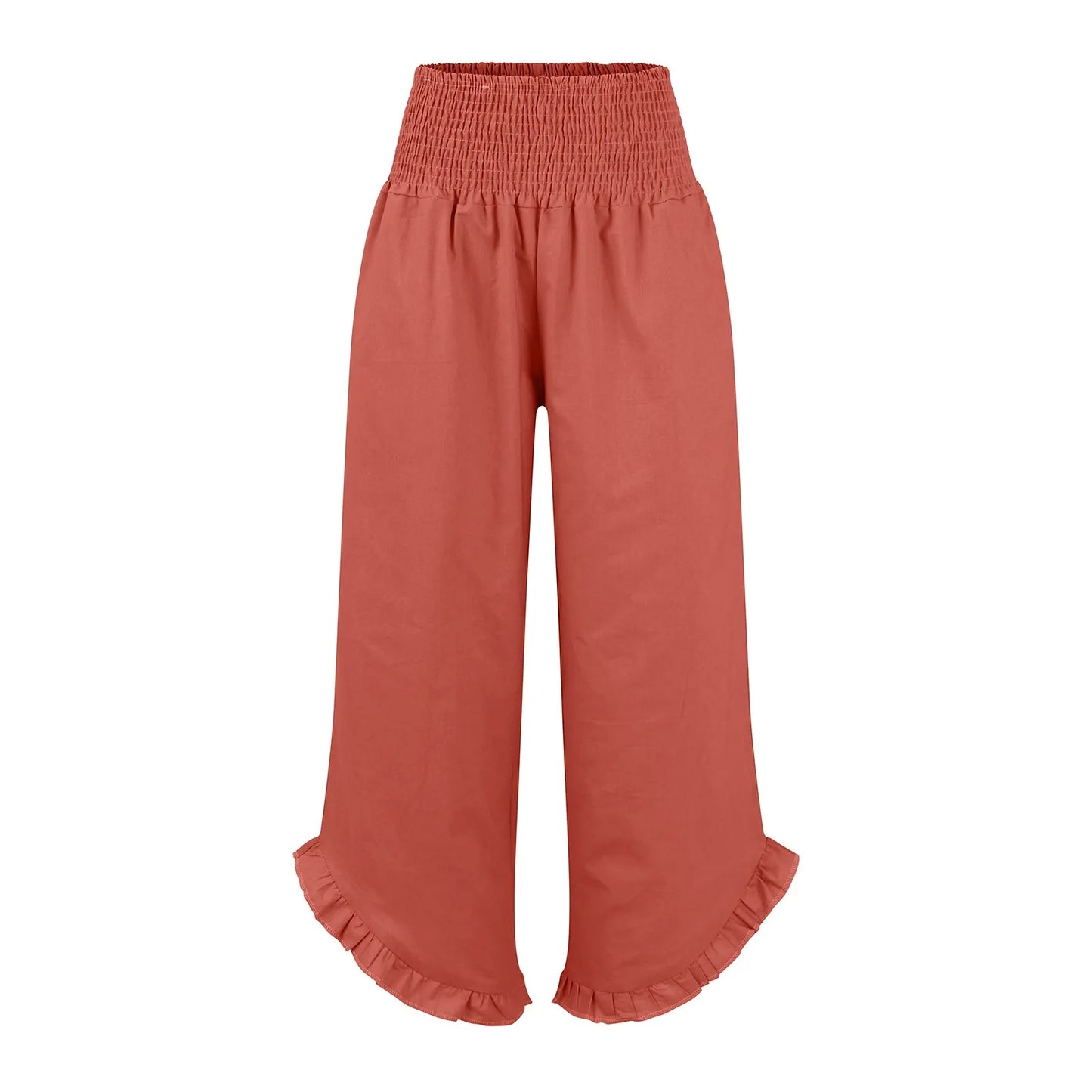 Summer Womens Palazzo Pants Summer Casual Flowy Wide Leg Trousers Beach Travel Vacation Outfits All Match Loose Baggay Pants