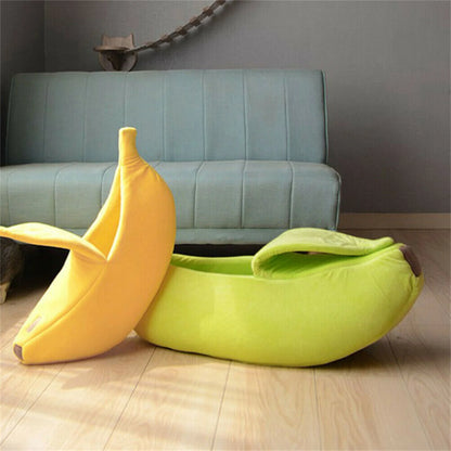 Cute Cats Beds Deep Sleep Comfort In Winter Bed Banana Shape for Cat's House Products Pets Creative Indoor Small Cat Dog Beds