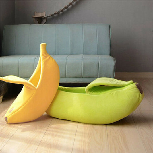 Cute Cats Beds Deep Sleep Comfort In Winter Bed Banana Shape for Cat's House Products Pets Creative Indoor Small Cat Dog Beds