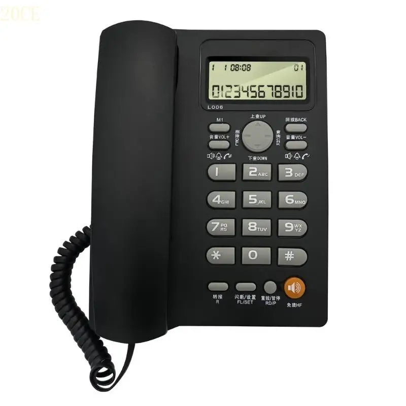 20CE English Telephone Fixed Landline Phone Caller Display Speed Dial Home Office No Need Battery Telephones
