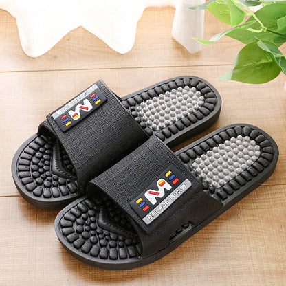 Soles massage slippers men's acupoints soles soles soles home indoor antiskid home lovers men's home cool slippers