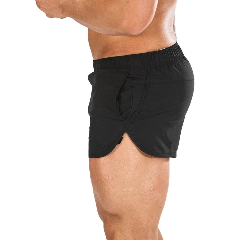 New Summer Casual Cool Breathable Shorts Men's Gym Fitness Fitness Solid Color Slim Shorts Men Jogging Fitness