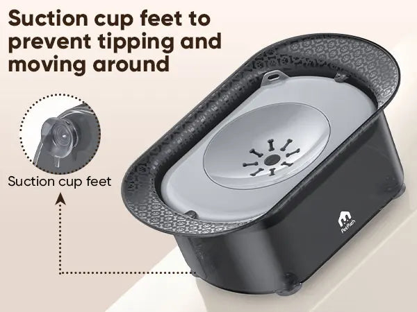 PETPATH No Spill Dog Water Bowl 2.2L (75oz) Large Capacity Anti-Splash Design – Reduces Refill Frequency for All Dogs