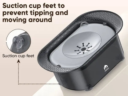 PETPATH No Spill Dog Water Bowl 2.2L (75oz) Large Capacity Anti-Splash Design – Reduces Refill Frequency for All Dogs