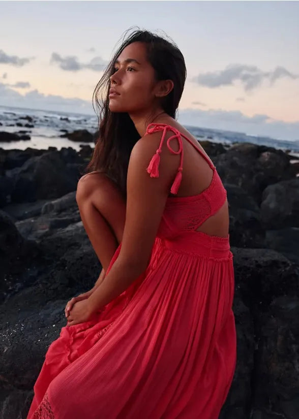 canwedance Summer Beach Dress Sleeveless Cotton Maxi Dresses Boho Style Solid Color Lace Ruffled Sundress Mujer Vestidos