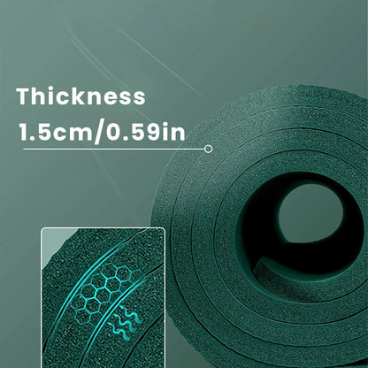 200x80cm 15mm Thick Yoga Mat - High Density Anti-Slip for All Levels & Pilates - Portable Home/Outdoor Workout Mat