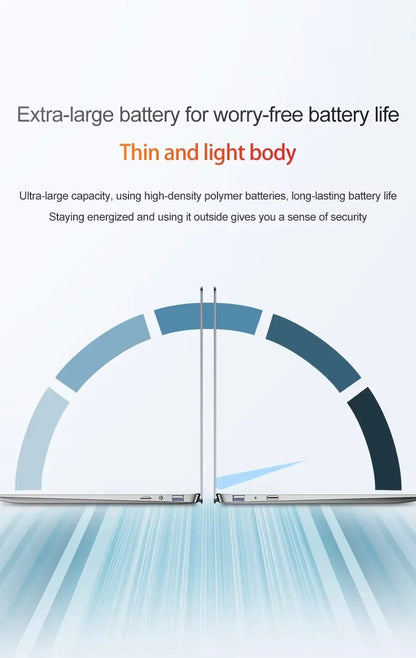 2025 New Laptop Computer Windows 11 Intel Pentium N3700 Notebook PC Gamer 12GB RAM 1TB 2TB SSD 1920*1080 Office Study Computer