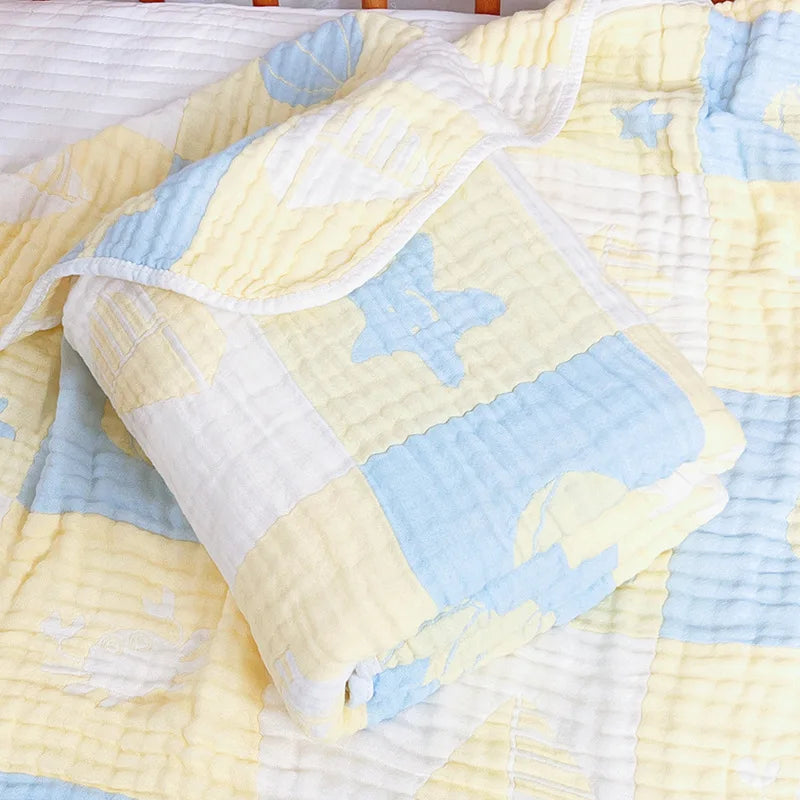 Baby Muslin Blanket Newborn Swaddle Blanket For Boys Girls Bamboo Soft Nursery Receiving Blanket For Bed Crib Quilt Bath Towel