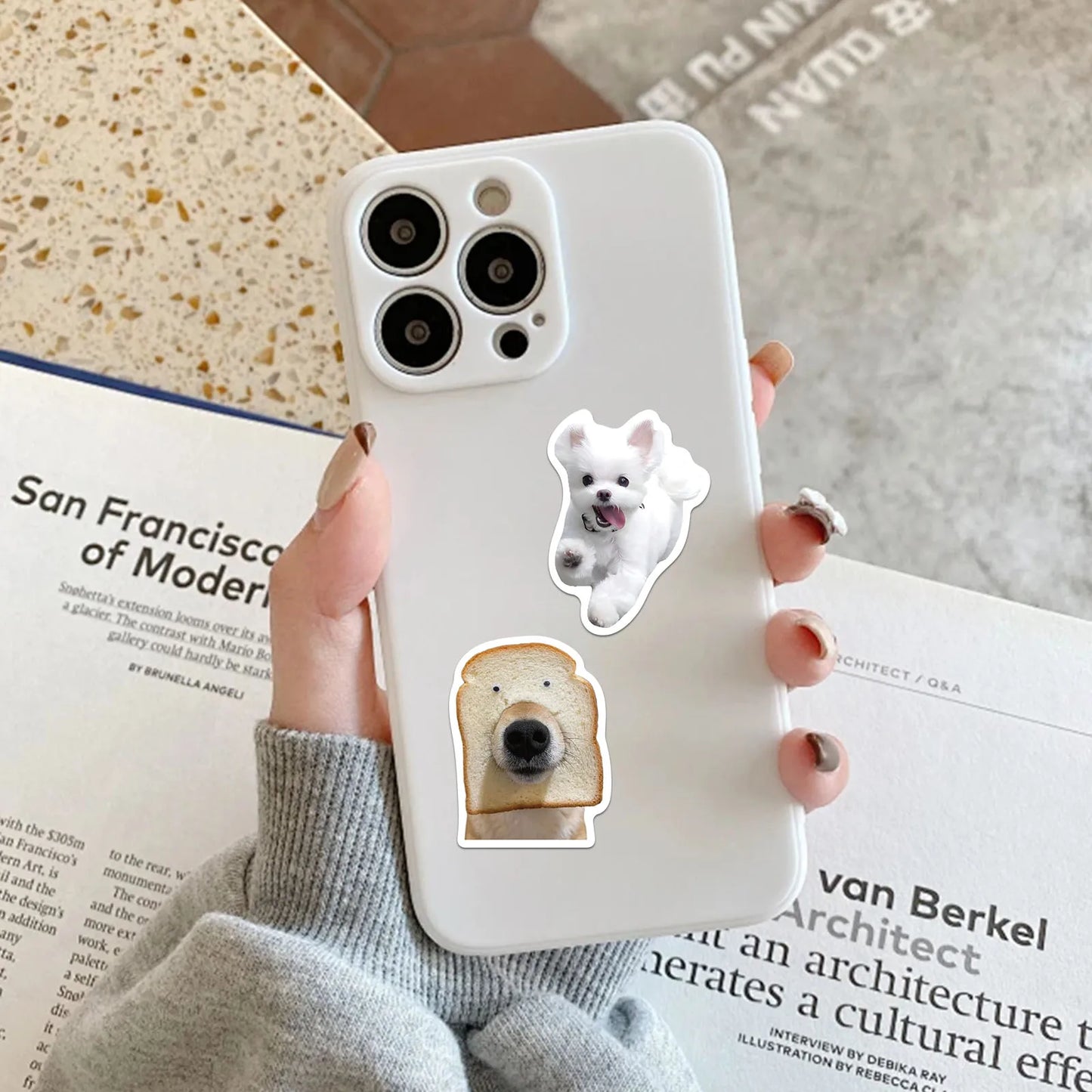 50PCS Dog Stickers Cute Animal Account Materials Phone Cases Laptop Suitcases Water Cups Waterproof Stickers