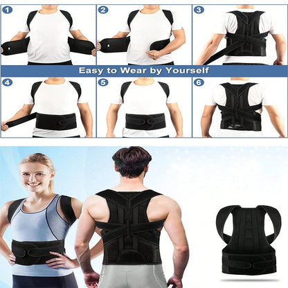 Posture Corrector For Women And Men Back Brace Adjustable & Comfy Support  And Shoulder Straightener For Spine Improves Posture