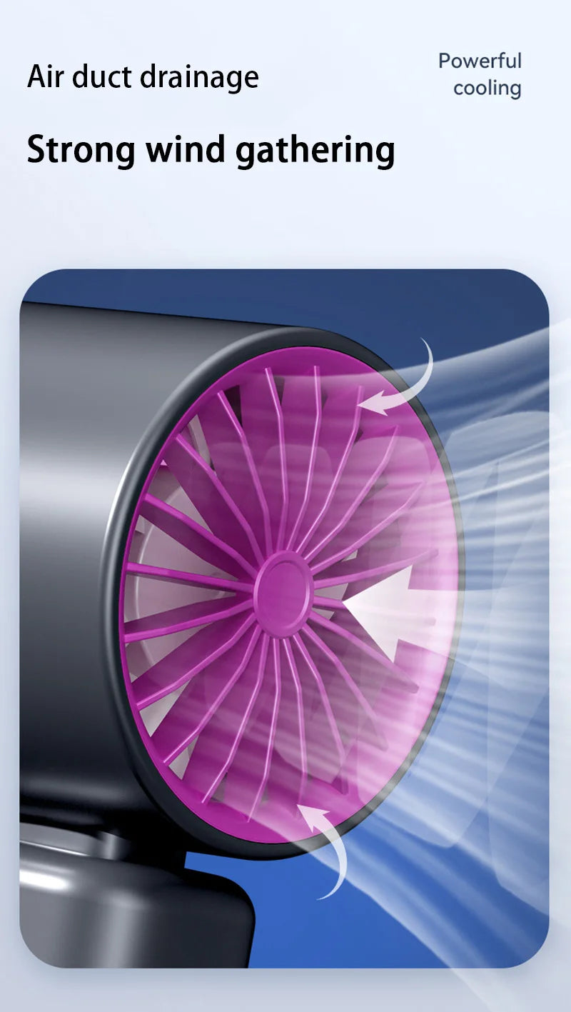 Electric Fan Handheld Fan 199 Gears High Speed Semiconductor Cooling Handheld Fan Mini Portable Folding USB Small Fan