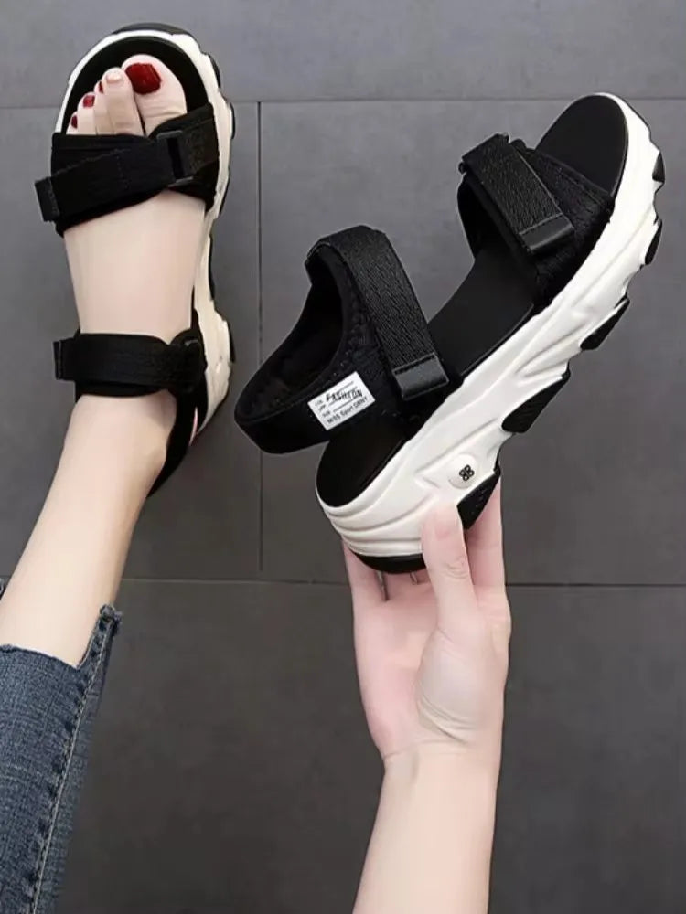 Sandals Women Shoes 2024 New Summer Sports Daddy Fashion Casual Non-Slip Platform non-slip Beach Shoes Sandalias