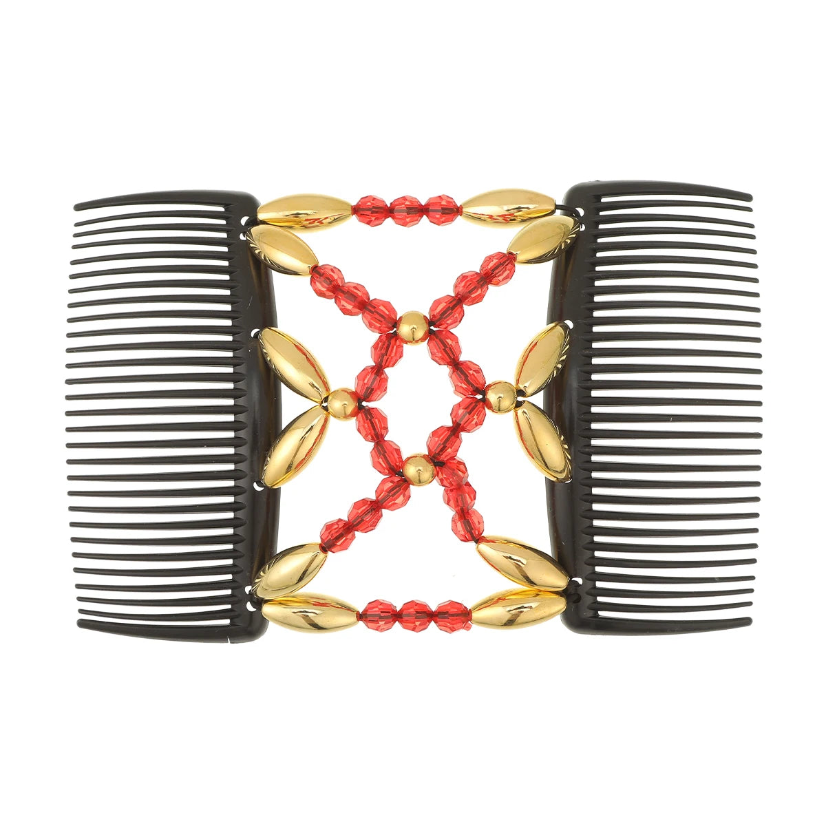 Vintage Creative Magic Hair Comb Double Row Elastic Hair Comb Disc Hair Clip For Women Headwear Hair Comb Hair Clip Fashion Hair