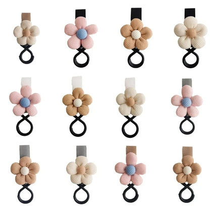 Baby Stroller Hook Sweet Flower Children Cart Umbrella Hanging Bag Storage Loop Hook Infant Supplies Storage Accessories