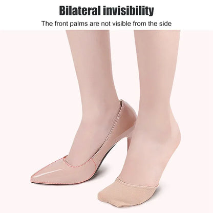 Womens High-Heeled Shoe Insoles-Ergonomic Half Insoles Protective Five-toe Forefoot Pads Ultra-Absorbent Non Skid Half Sock