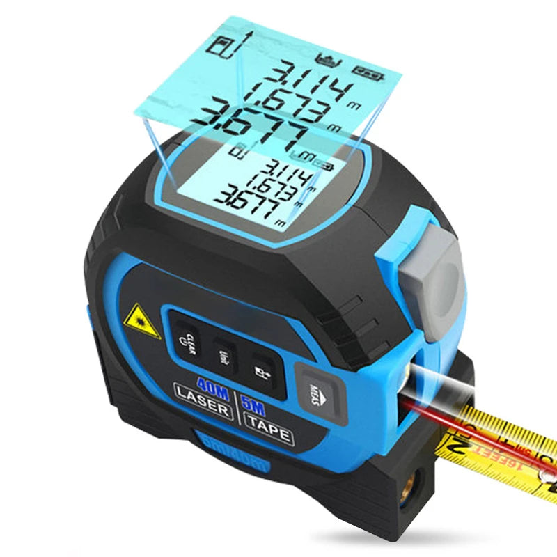 3 In 1  Laser Tape Measure Laser Distance Measuring Rangefinder Infrared High-precision Digital Electronic Ruler Measuring Level