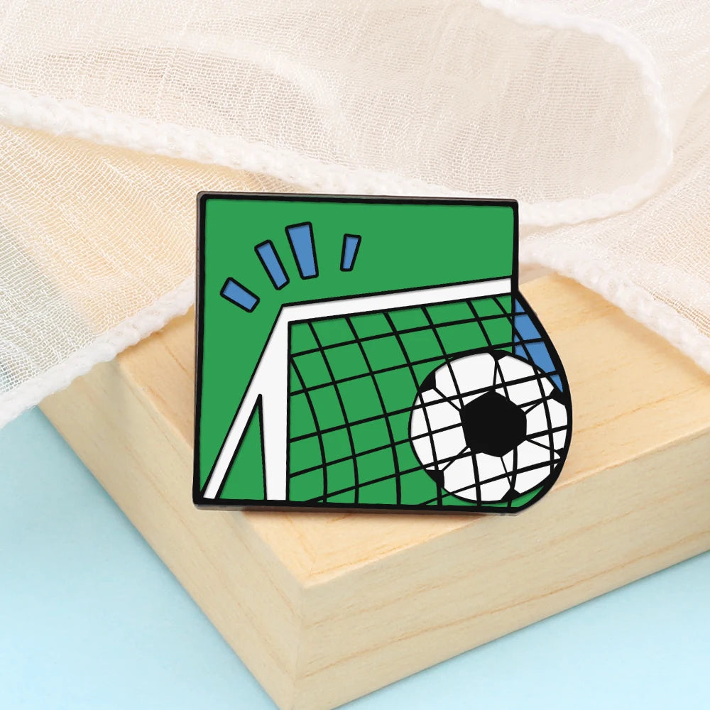 All Love Sports!Healthy Lifestyle Enamel Pins Rugby Basketball Soccer Bowling Brooches Roller Skates Badge Shirt Hat Bag Jewelry