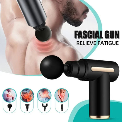 Portable Button Fascia Gun Deep Tissue Massage Mini Lightweight and Adjustable Speed Massage Equipment Suitable for the Body