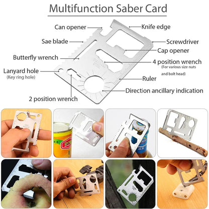 Outdoor Survival Kit: Multifunctional Camping & Hiking Essentials - First Aid Kit Emergency Tactical Gear Set  ﻿