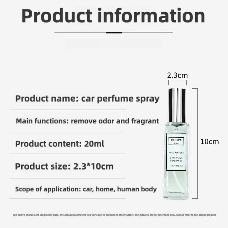 Spray Deodorant Car Perfume Strong Scent Aroma With 20ML Essential Oil Long Lasting Fragrance Dual Use Car/home Air Freshener