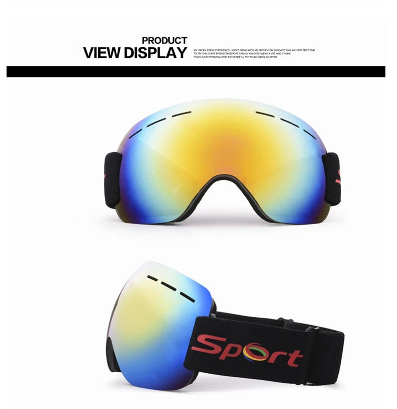 Outdoor Sports Ski Goggles UV Protection Winter Male Female Snow Sports Anti-Fog Eyewear Snowboard Skiing Glasses snow sports