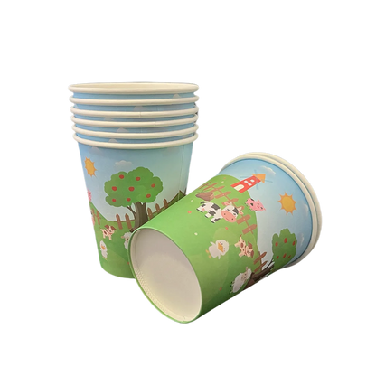 Farm Animals Disposable Tableware Paper Plates Cups Napkins Kids Farm Theme Birthday Party Decoration Supplies