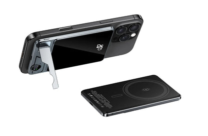 Portable Charger Powerbank With Cable PD20W Power Bank Wireless 15W With Phone Holder LED Display Mobile Phone Backup Battery