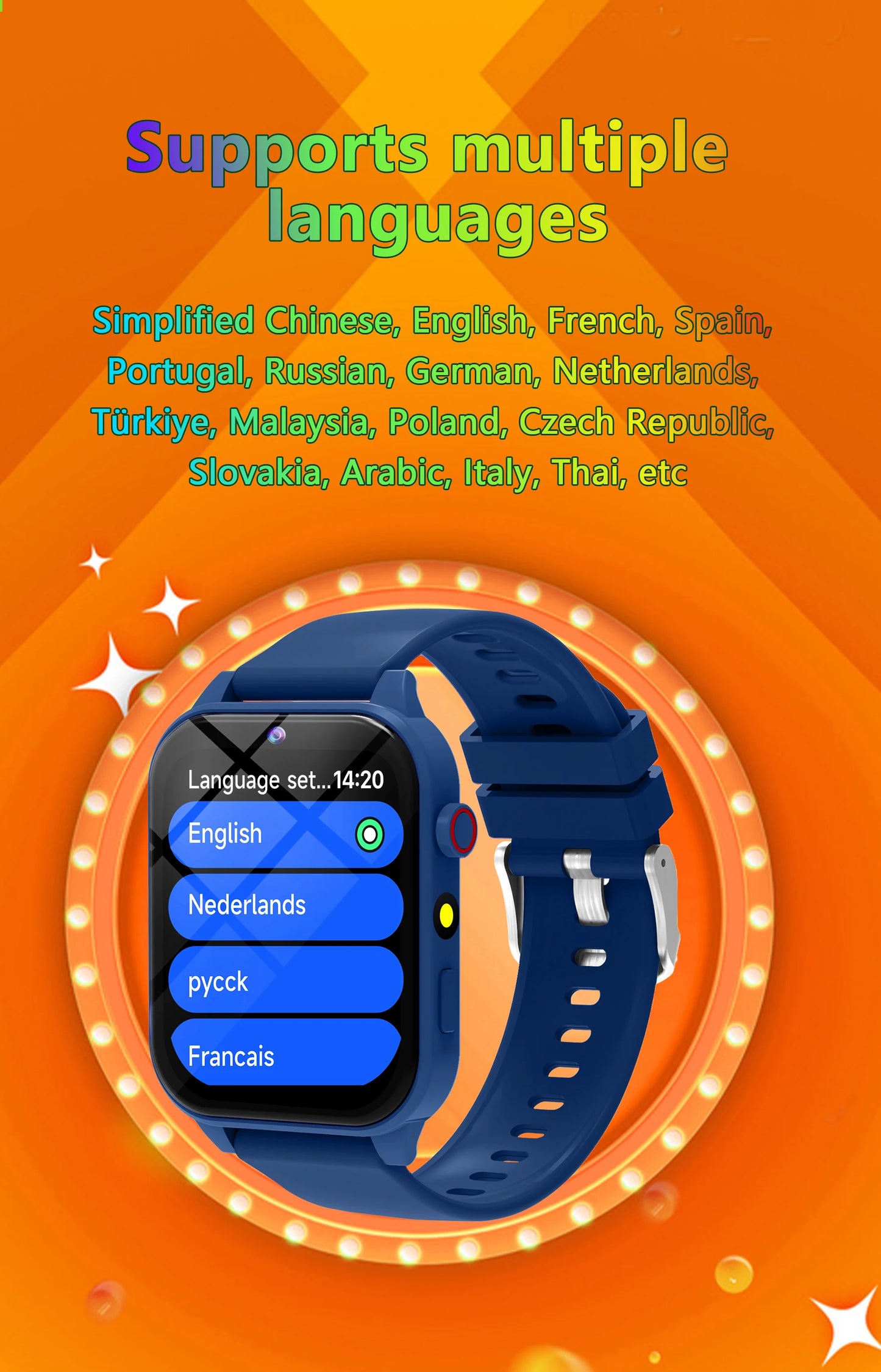 2025 New Smart Watch For Children HD Touch Screen Camera 18 Games Sleep Monitoring Alarm Clock Calculator Birthday Gift Boy Girl