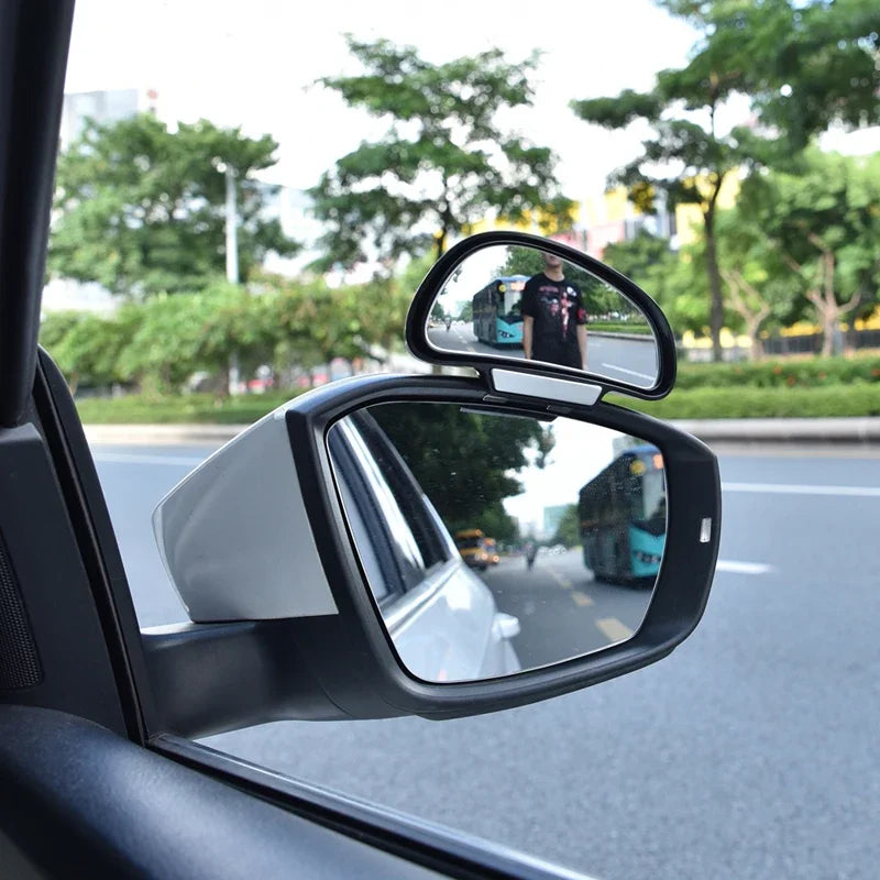 1PC Car Mirror 360 Degree Adjustable Wide Angle Side Rear Mirrors blind spot Snap way for parking Auxiliary rear view mirror ﻿
