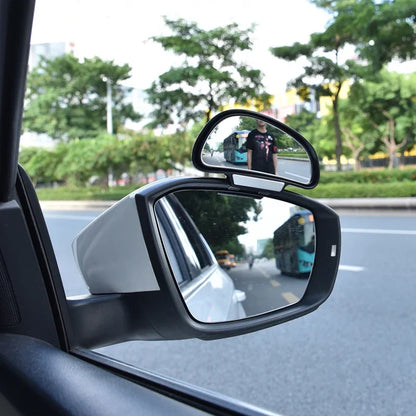 1PC Car Mirror 360 Degree Adjustable Wide Angle Side Rear Mirrors blind spot Snap way for parking Auxiliary rear view mirror ﻿