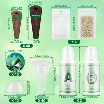 Seed Pod Kit Reusable Hydroponic Pods Kit For Aerogarden Plant-Hydroponics Soilless Grow Sponges Seed Pods Garden Plant Basket