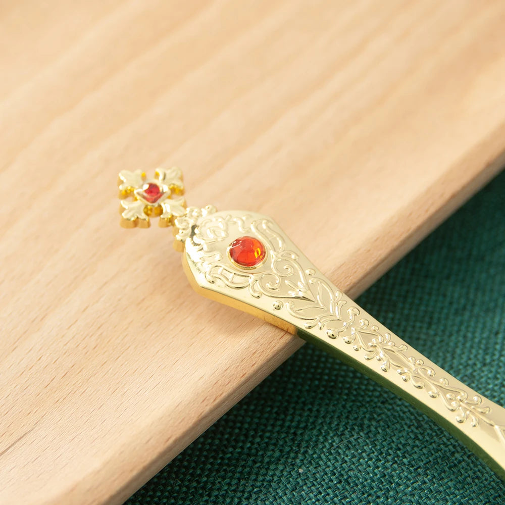 HT Church Product Religion Accessory Gold Plated Orthodox Holy Water Spoon Religious Rituals for Church Decoration