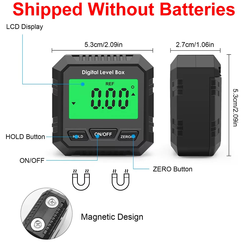 Angle Protractor Universal Magnet Ruler 90° 180° Digital Inclinometer Level Meter Goniometer Angle Bevel Tester Measuring Tools
