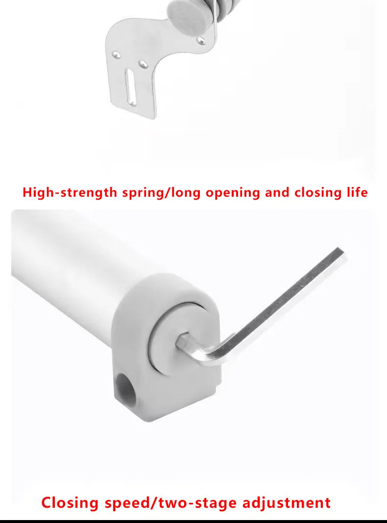 Sliding Door Buffer Automatic Door Closer Aluminum Alloy Wooden Door Screen Window Door Pneumatic Household Door Closer 80kg