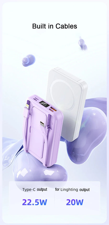 Magnetic Power Bank 20000mAh Magsafe 15W Wireless Charger Portable Auxiliary Battery 22.5W fast charging powerbank for all phone