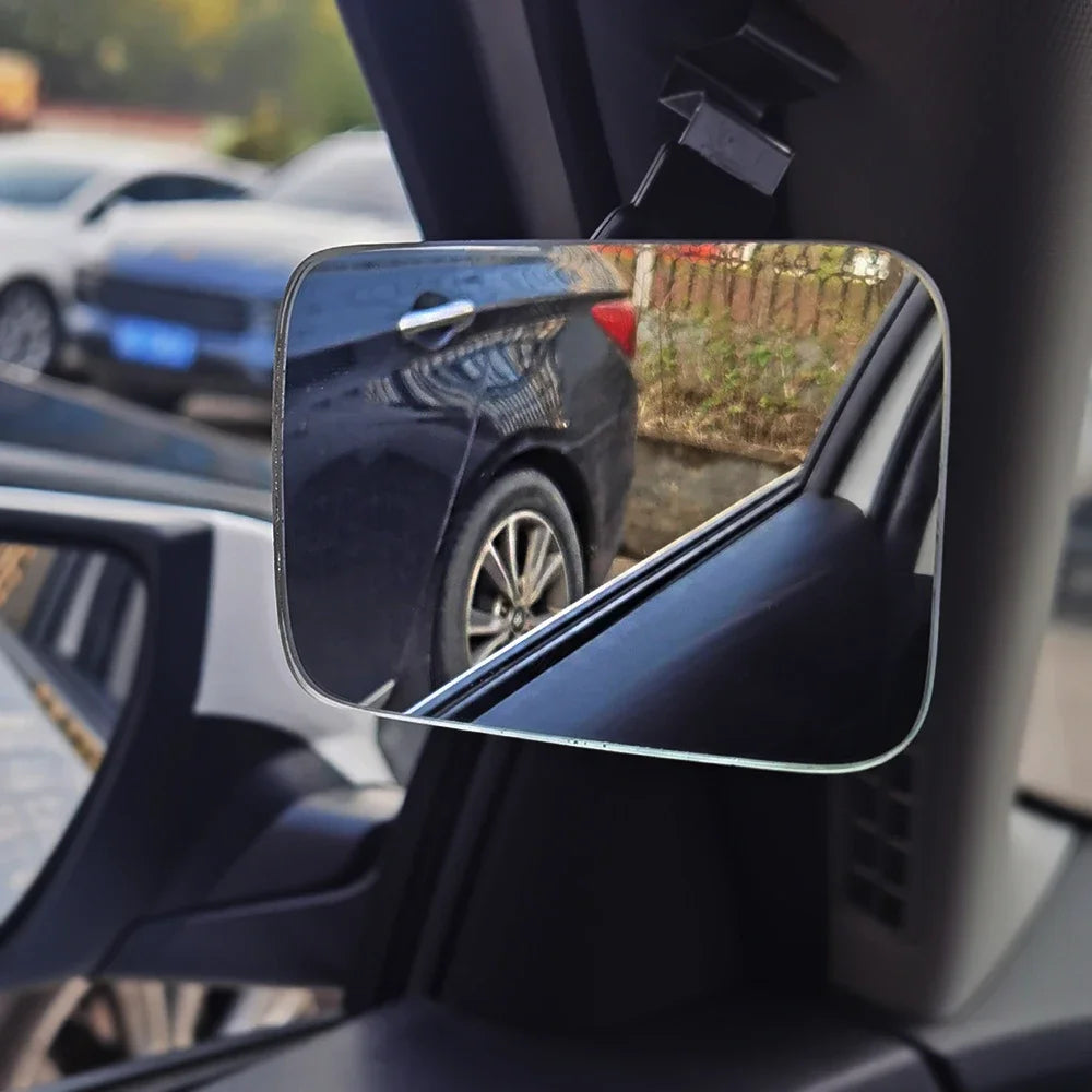 Car Auxiliary Blind Spot Mirror Interior  Convex Rearview Mirror 360 Degree Wide Angle Adjustable Parking Rimless Mirrors
